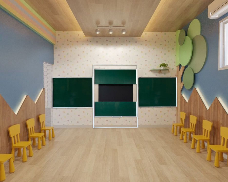 Bảng trượt đứng nguyên khối kết hợp TV / Bảng thông minh