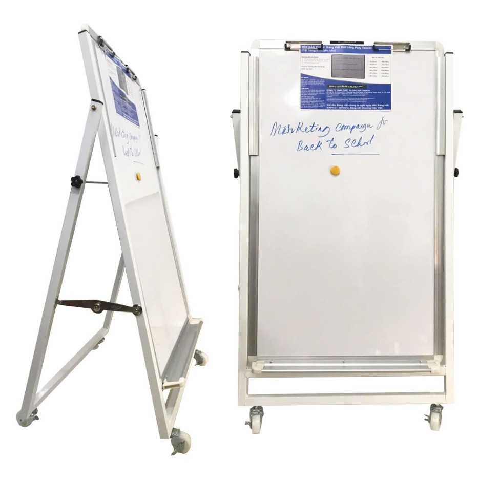 Bảng Flipchart có từ Greenlam viết bút lông cao cấp chân sắt sơn tĩnh điện