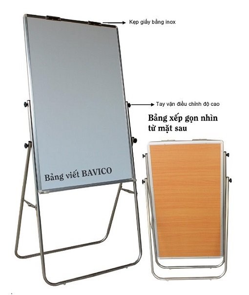 Bảng Flipchart có từ Greenlam viết bút lông cao cấp chân inox