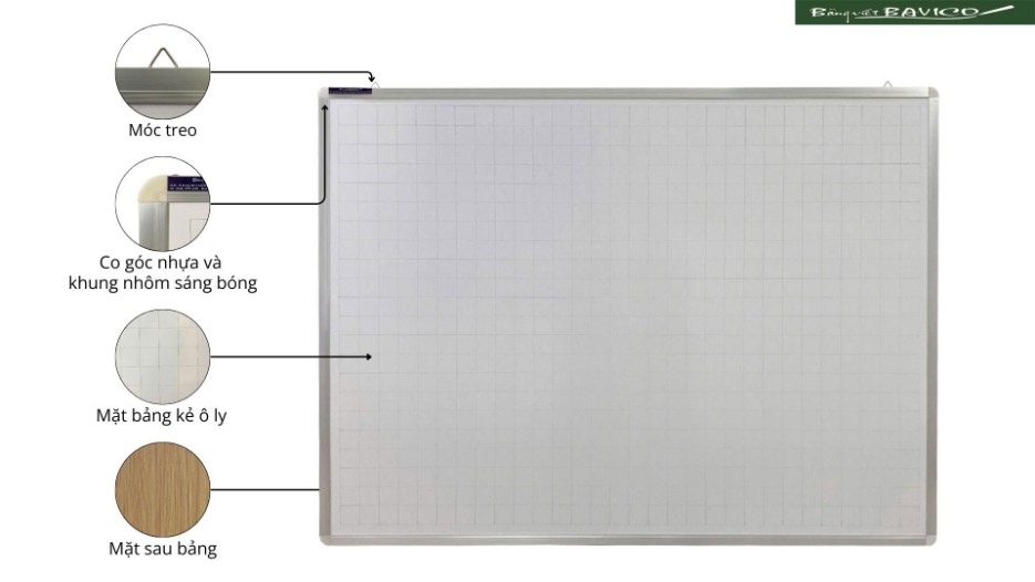 Bảng trắng treo tường Poly Taiwan